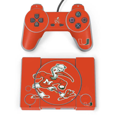 University of Miami Sebastian Mascot PlayStation Classic Bundle Skin